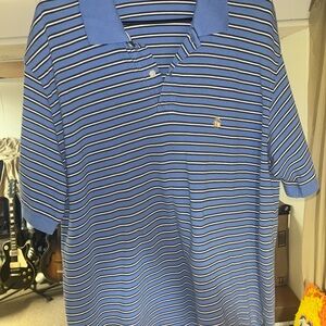 Brooks Brothers Blue and White Striped Polo